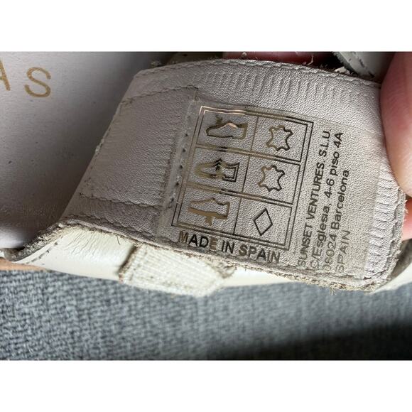 ALOHAS Harper Leather Slingback Buckled Sandal Cream Sz 38 US 7 - Picture 13 of 16